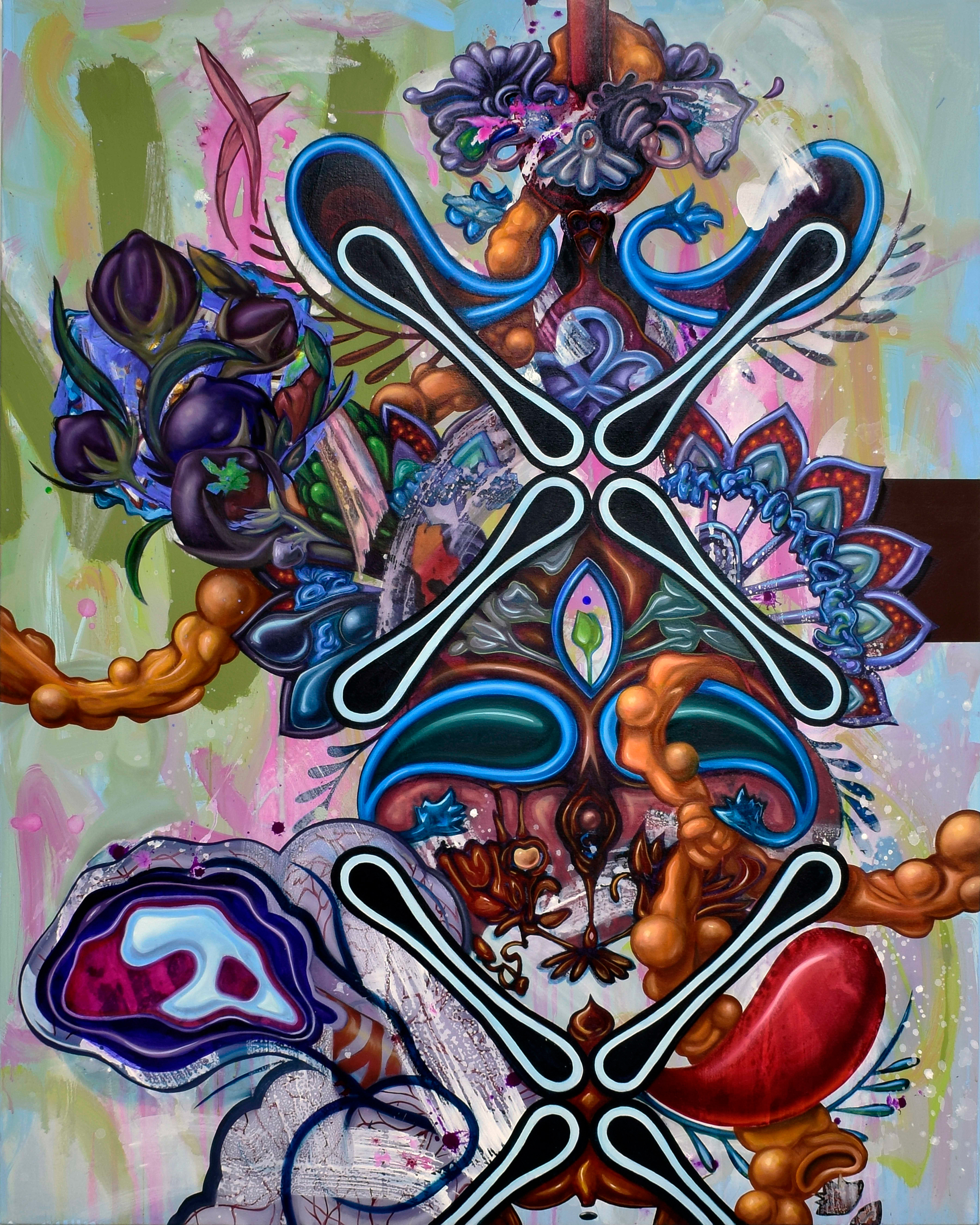 Tree of Life, 2022, 48"x60"Foraging Party, 2022, 120"x72"