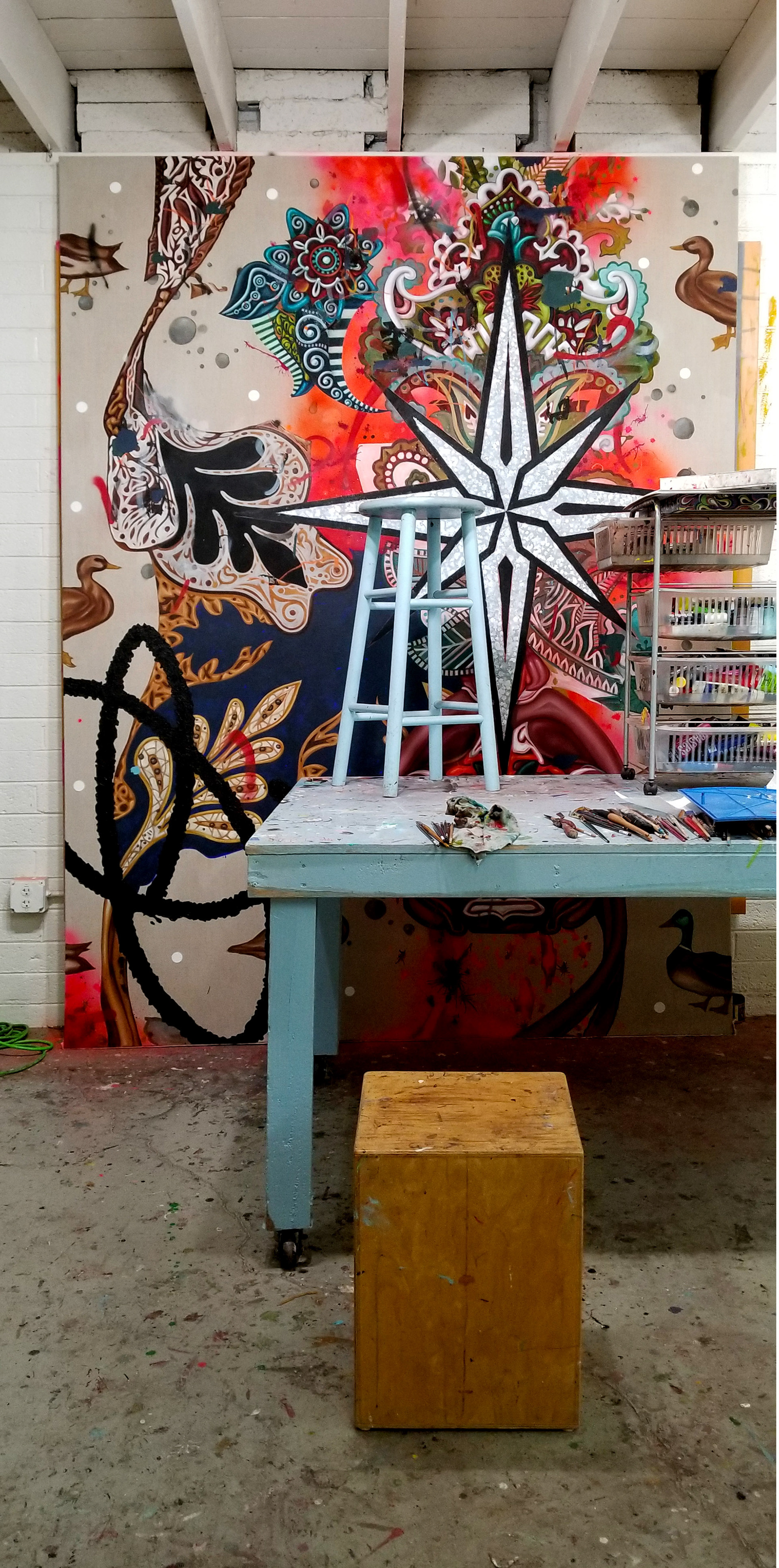 Set up when I work on large paintings