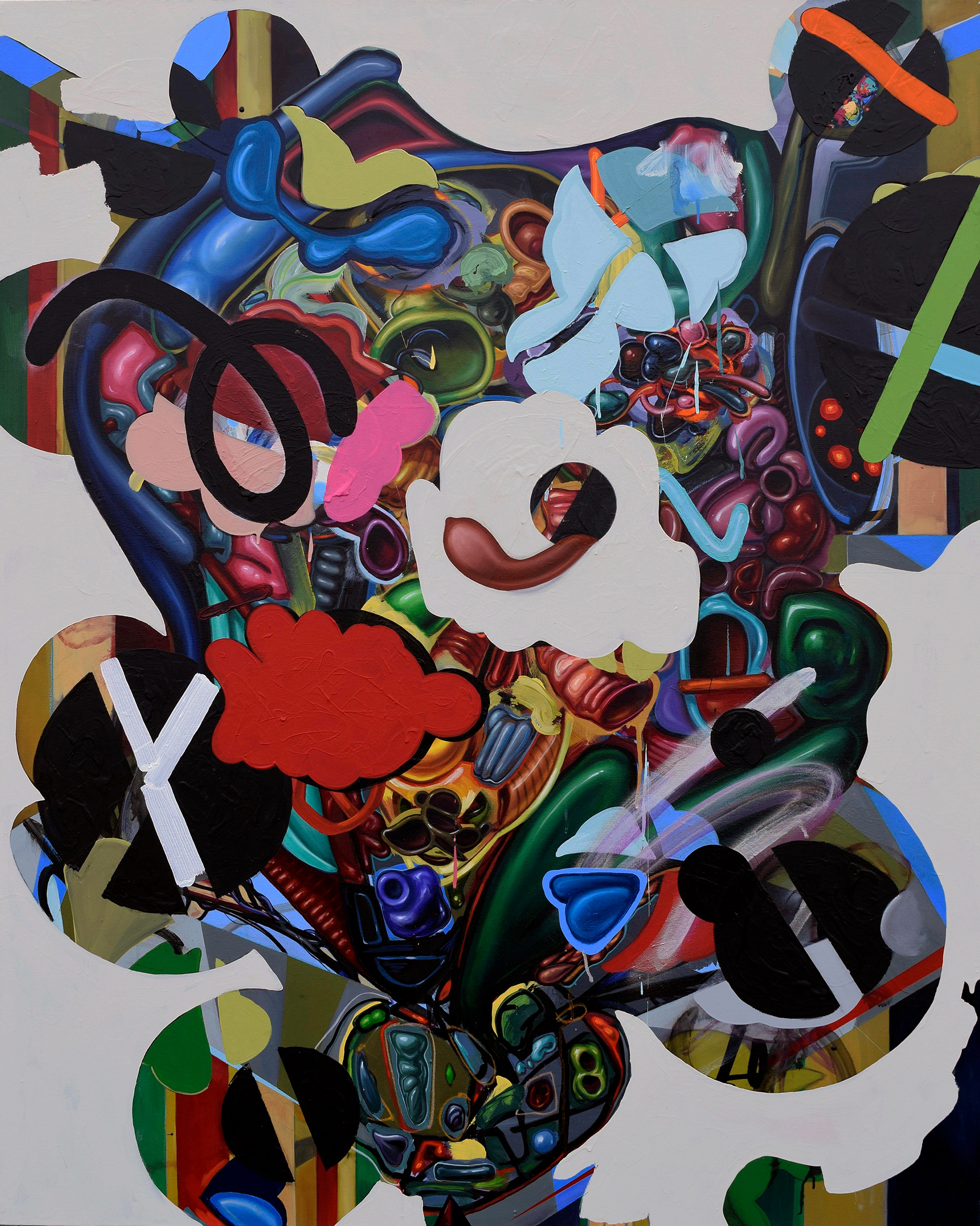 Phlegmatic Pant 2017-18 48" x 60" mixed media on canvas