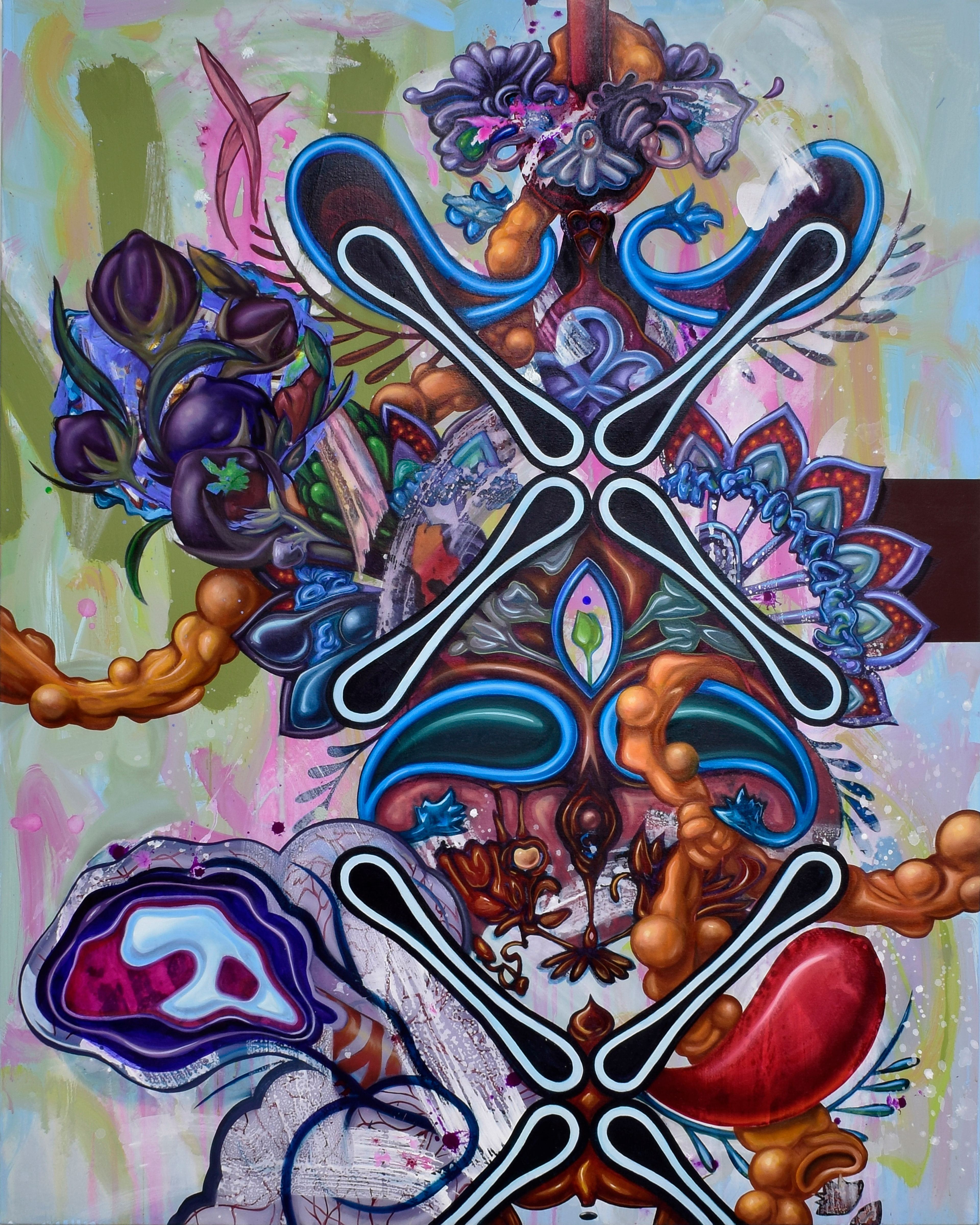 Tree of Life, 2022, mixed media on canvas, 48" x 60"