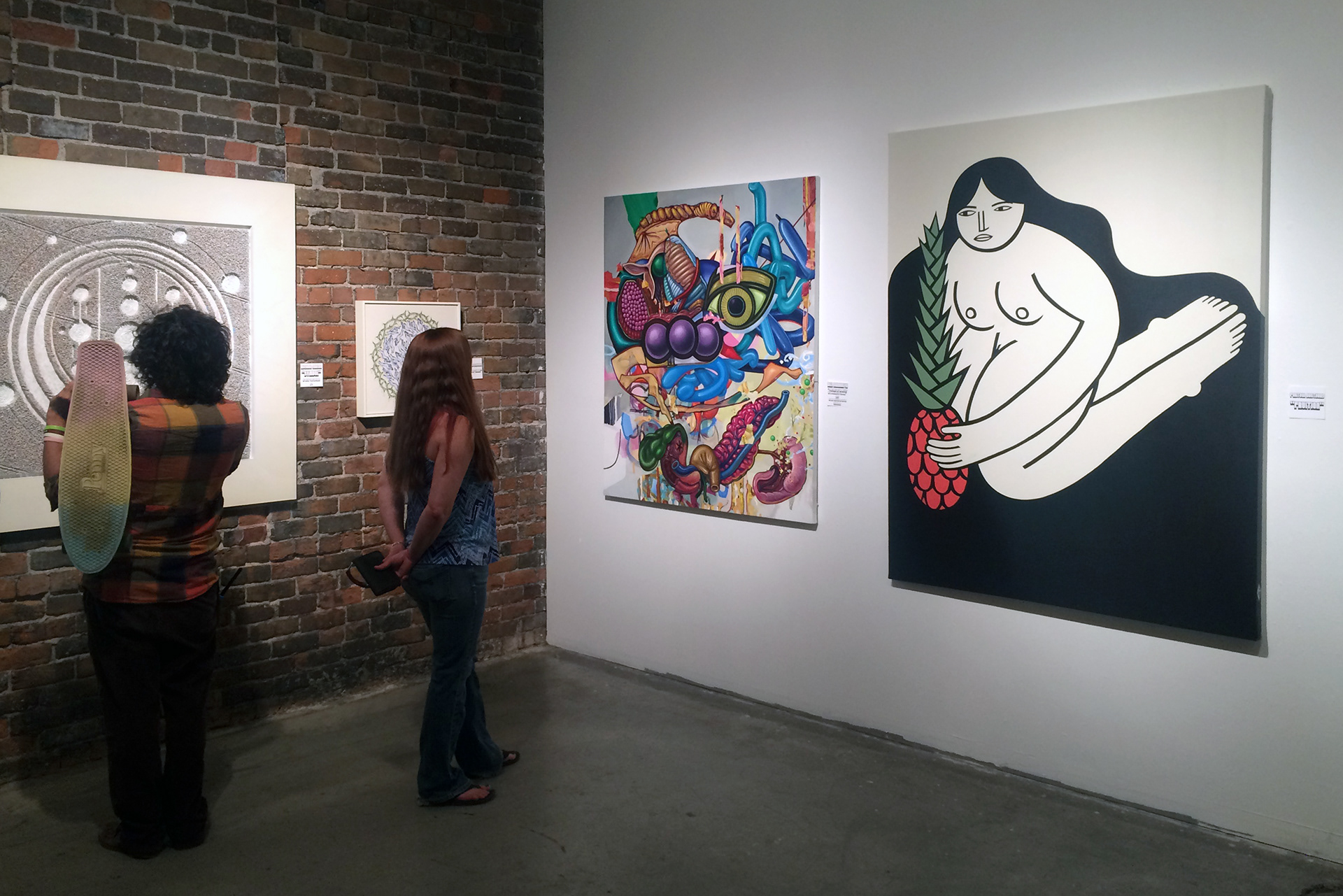  Chaos Theory 2016 Group Exhibition (Painting on left white wall)