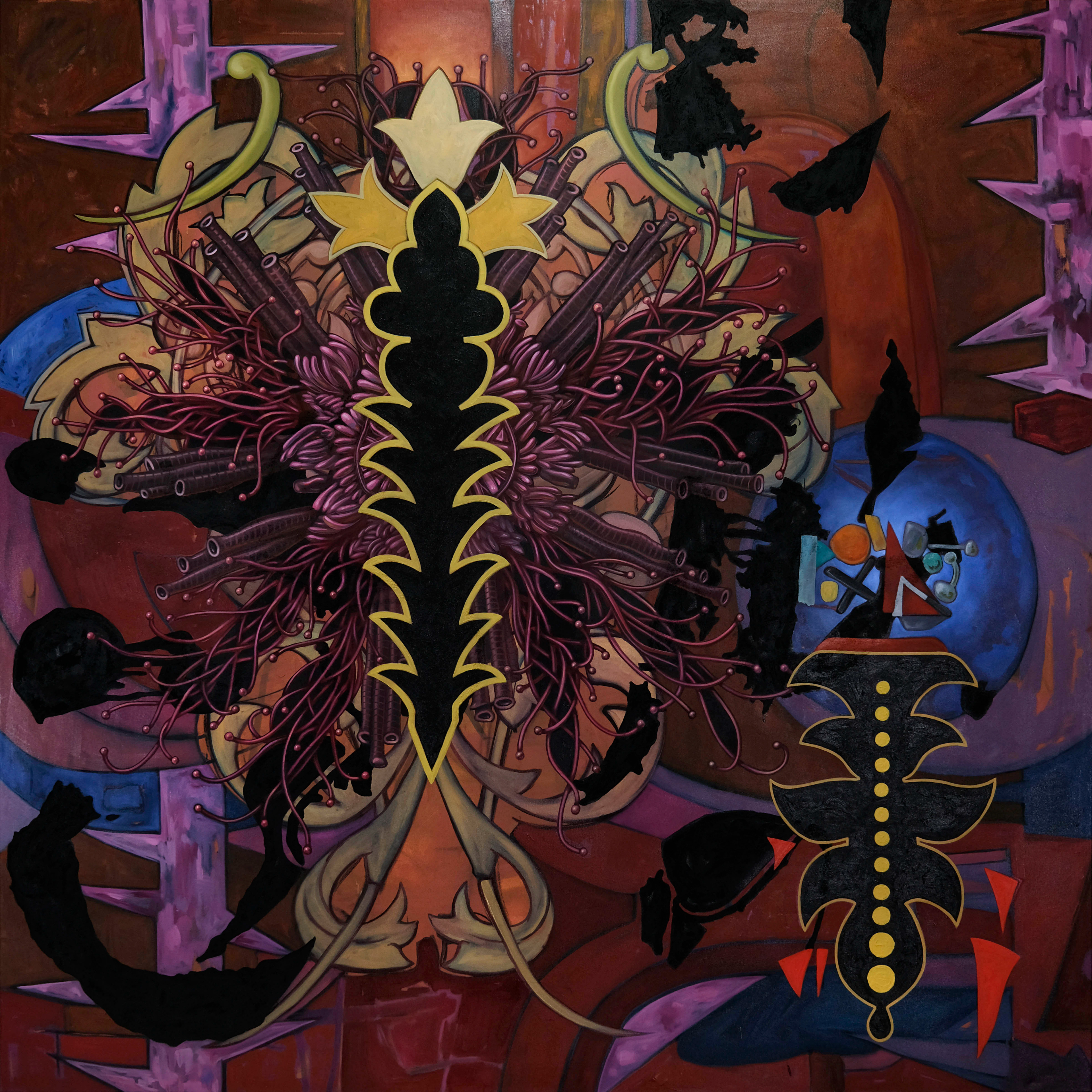 The First Visitation is Free, 2021, 84”x 84”
