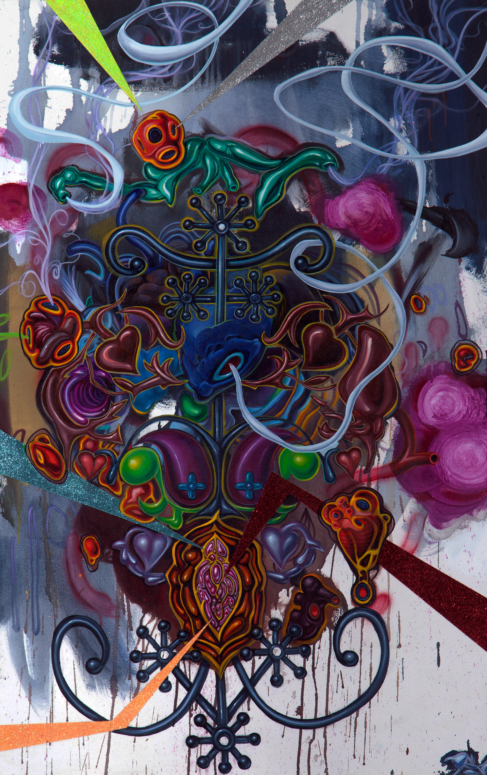 Farrah Mona, 2014, 36"x58" oil and acrylic on canvas