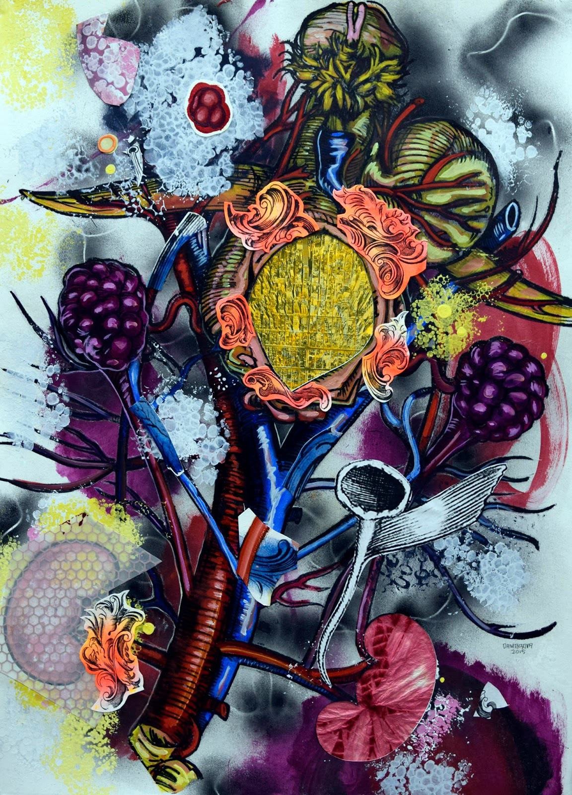 This Way to Earth, 2015, 22" x 30"