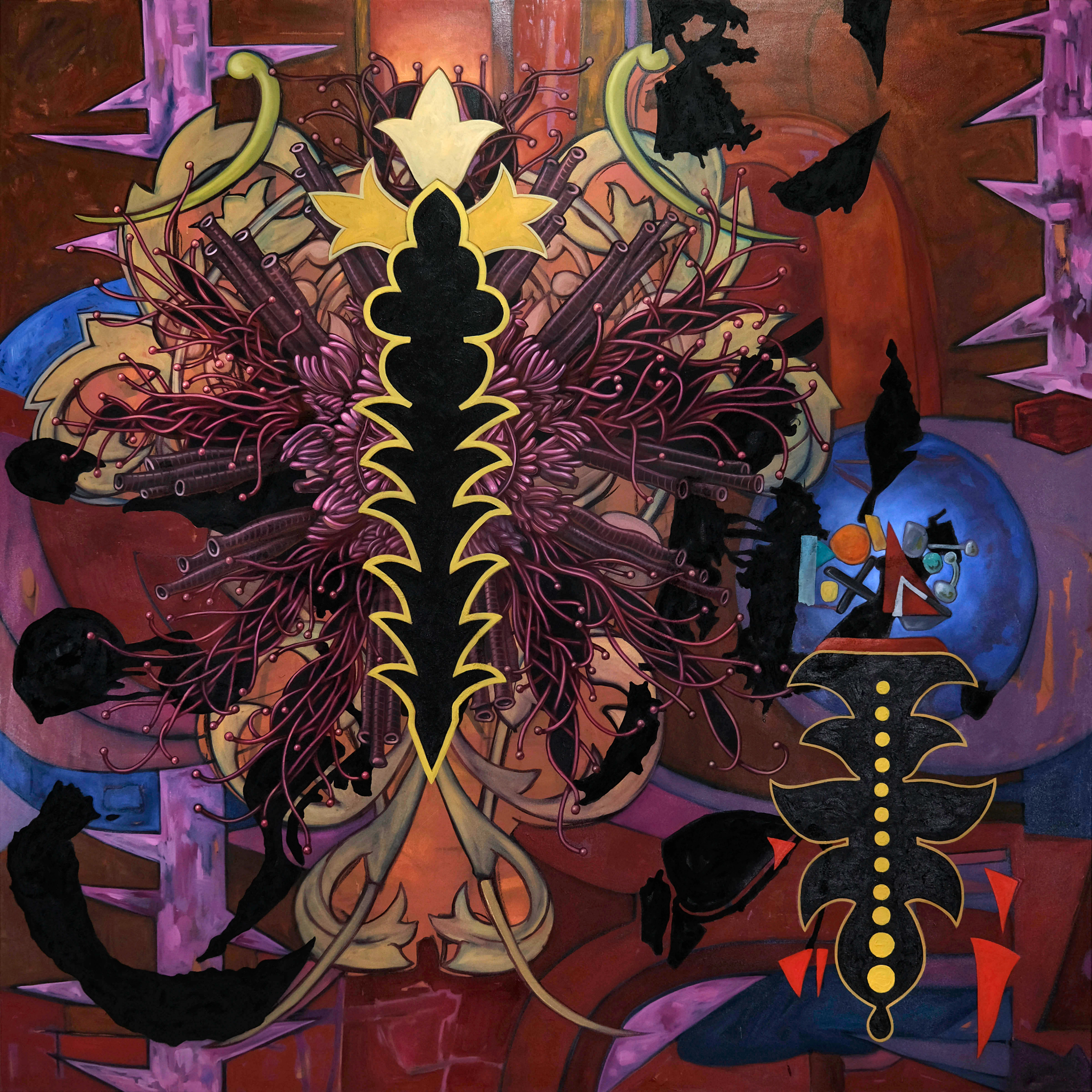 The First Visitation is Free, 2021, 84”x 84”