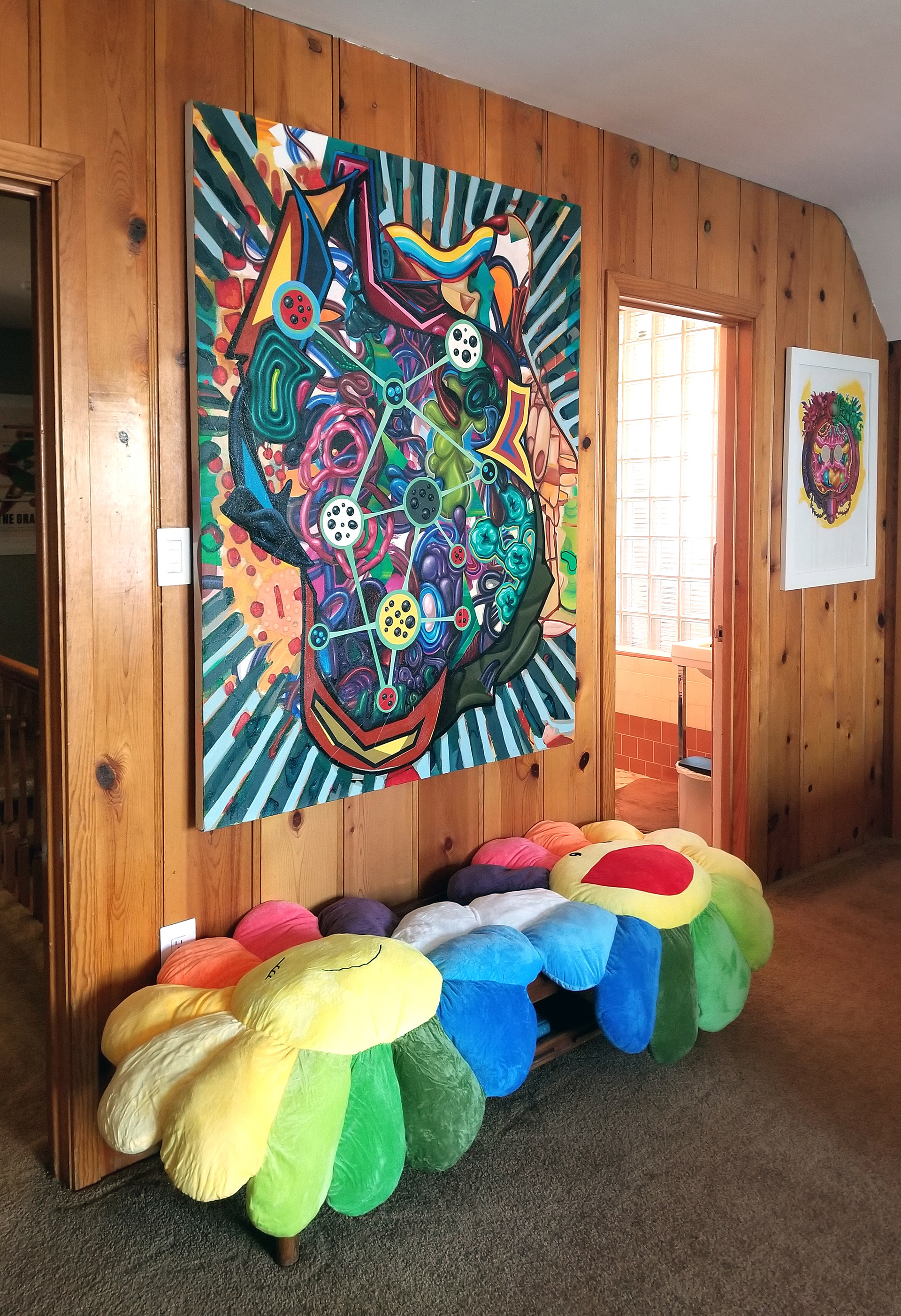 Painting and framed work on paper. Private home in Flagstaff, AZ