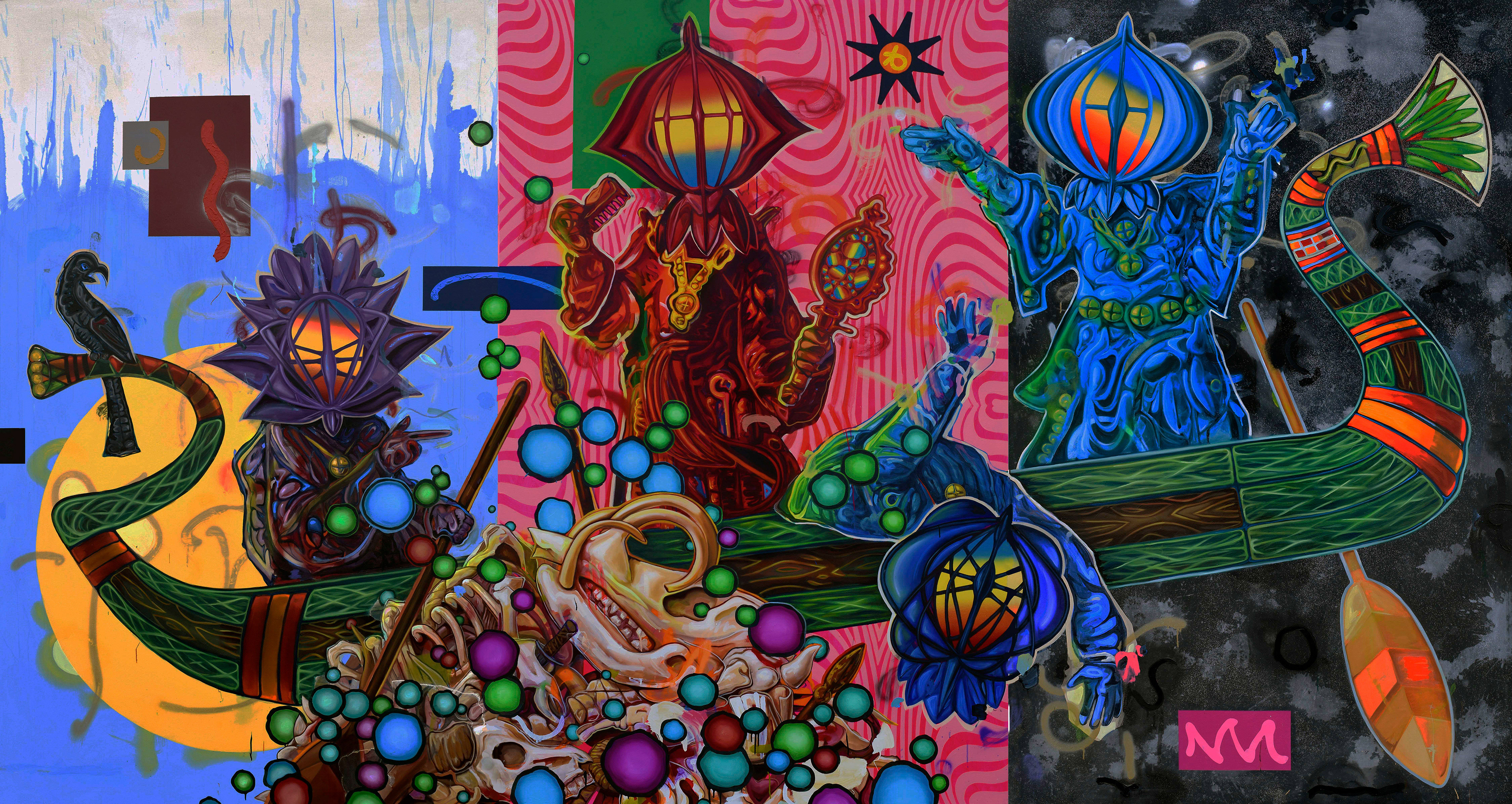 Pleasure Cruise to the Pain World, 2018, 96" x 180"