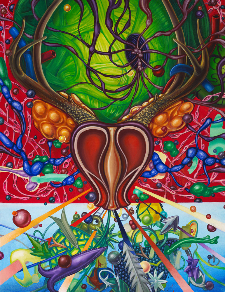 MAN GLAND, 2012, 30"x40" oil on canvas