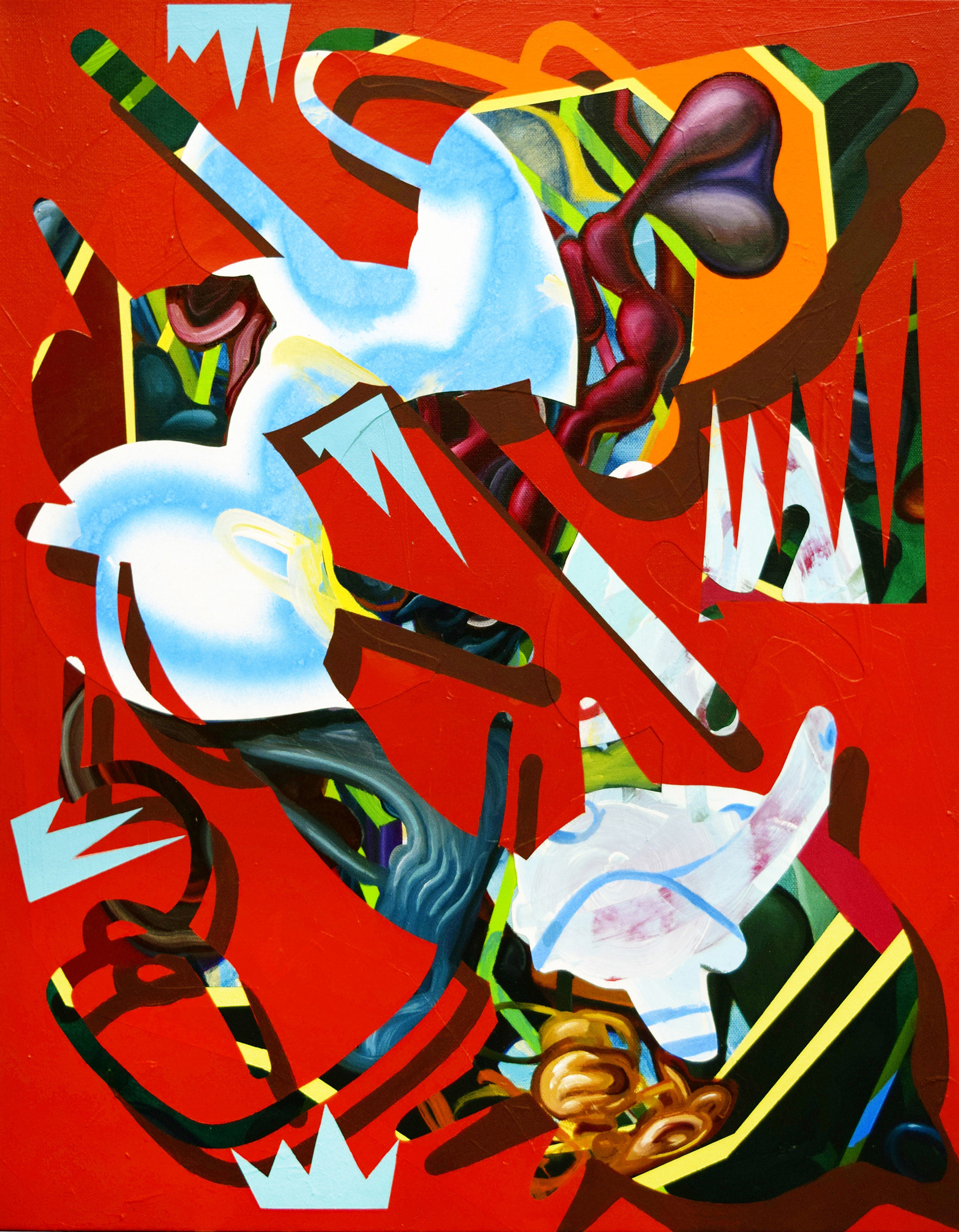 Study 1, 2019, 18" x 24" mixed media on canvas