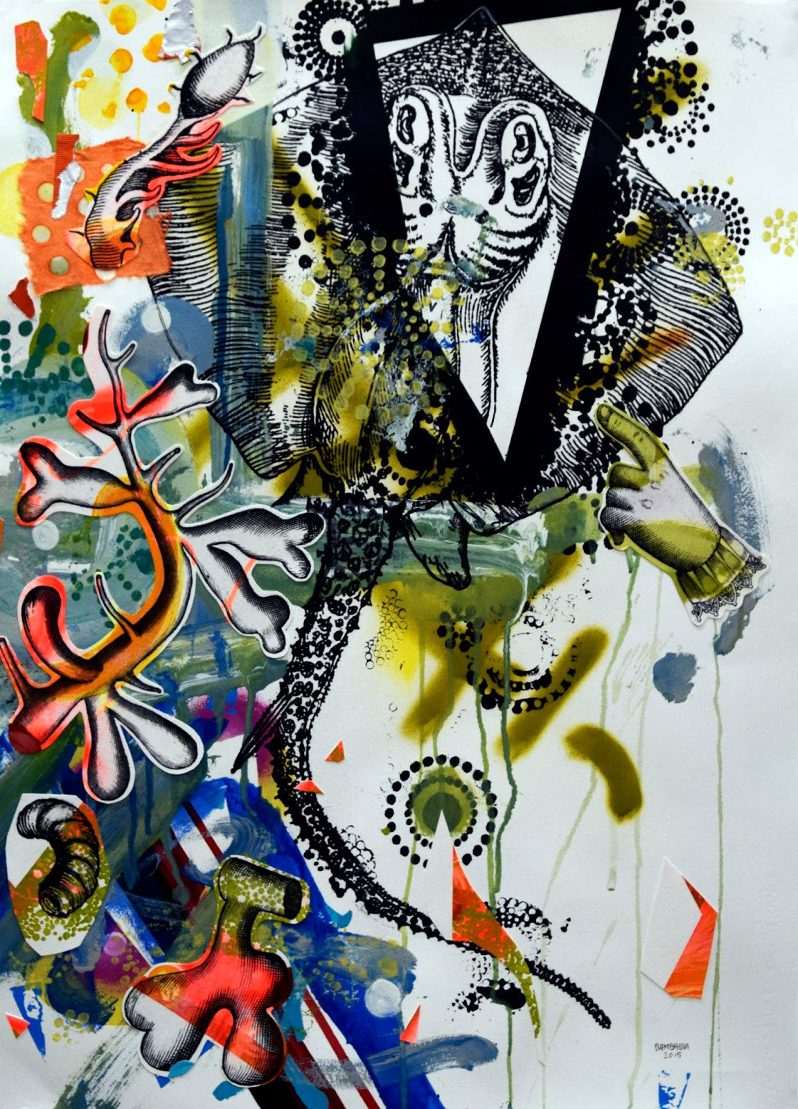 Please Touch with Two Fingers, 2015, 22" x 30"