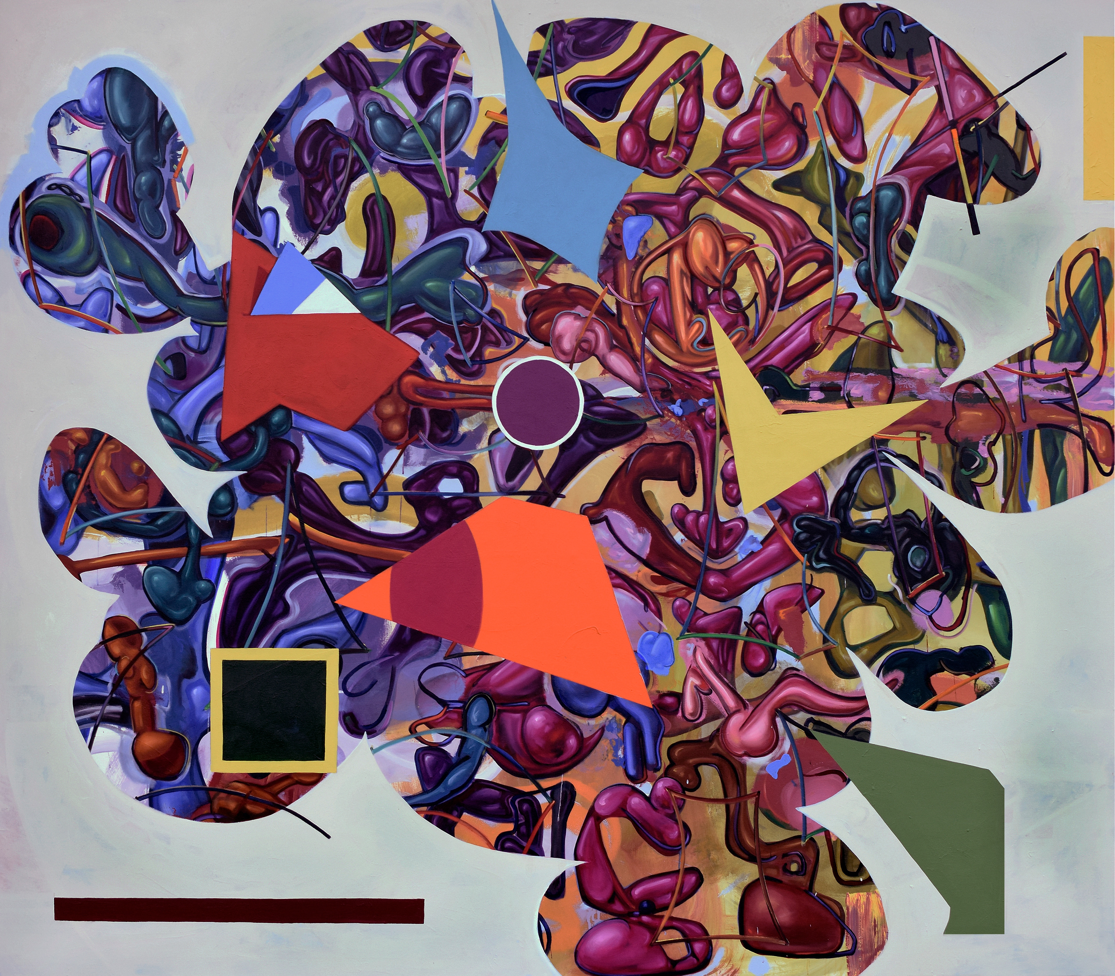 She Asked Me My Name and I gave Her My Social Security Number; That's How They Got My Spleen, 2016, 96"x84"