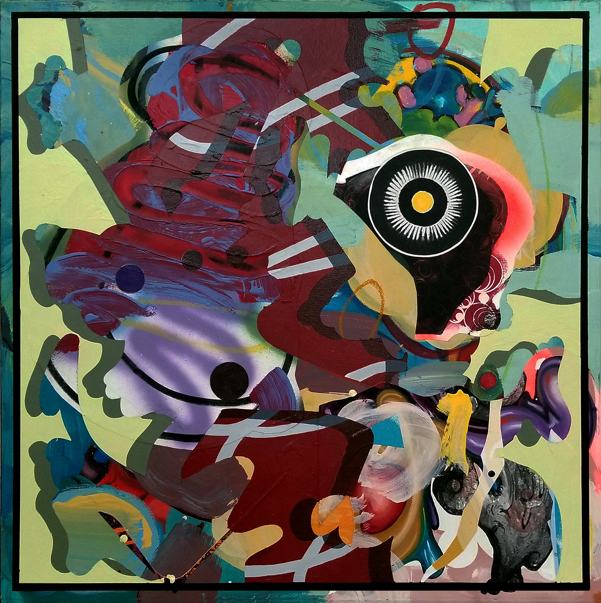 Not Really Sleeping, Not Really Dead, 2019, 36"x36" 