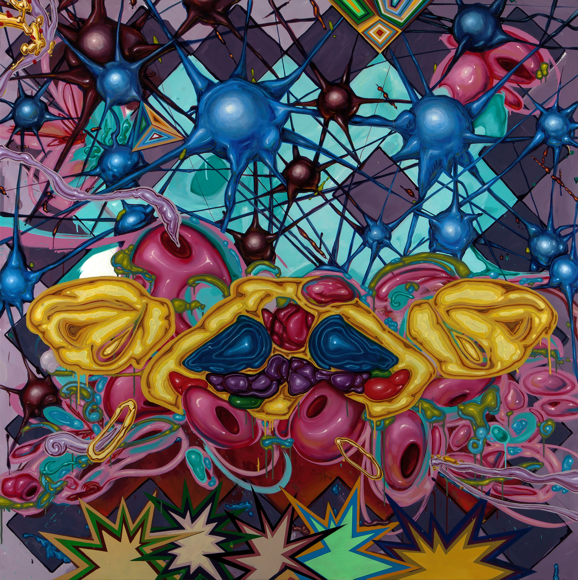 Never Follow a Hippie to a Second Location, 2014, 71"x71"