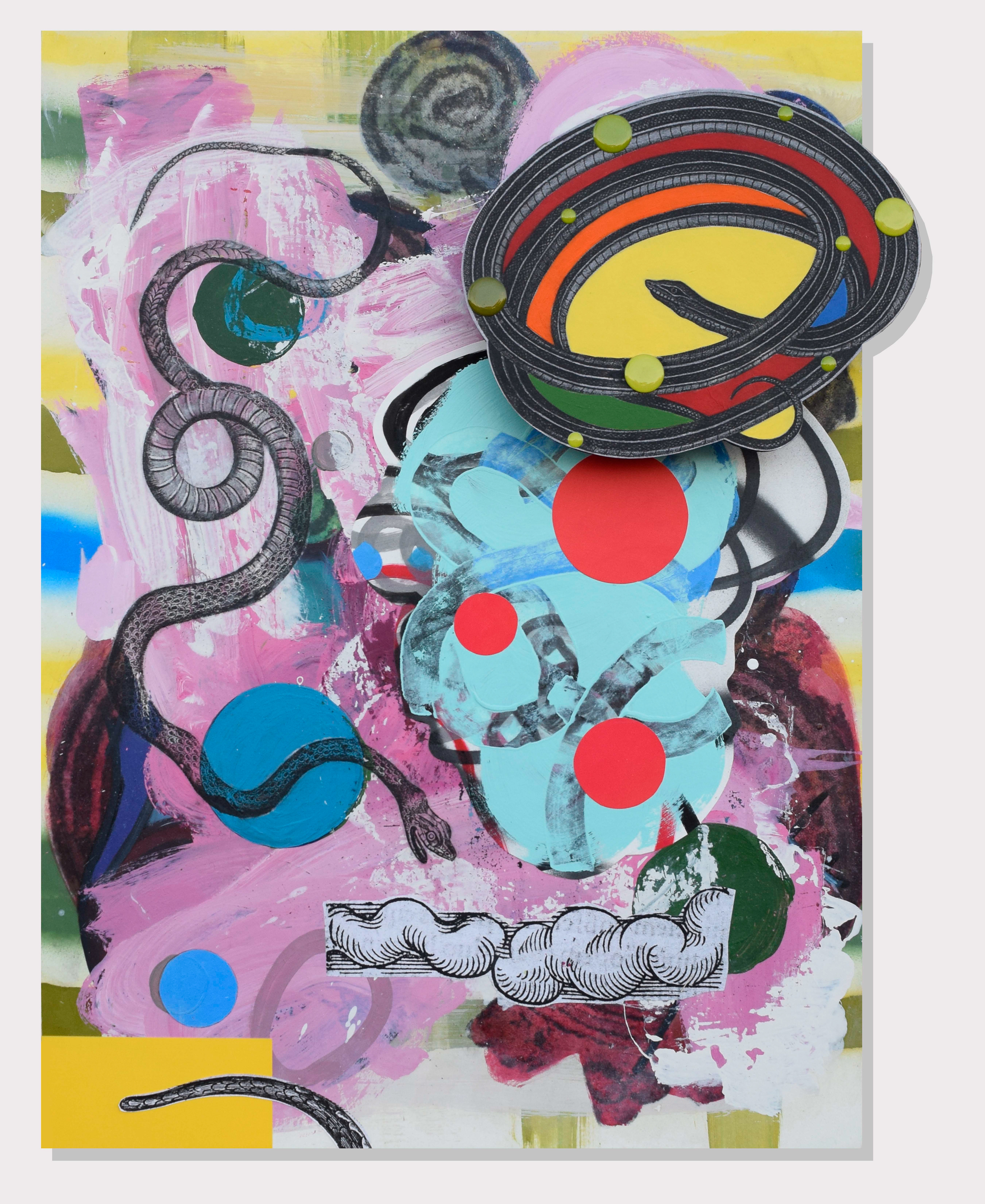 La Reata, 2017 22.5"x30" Wall Relief: mixed media collage on panel