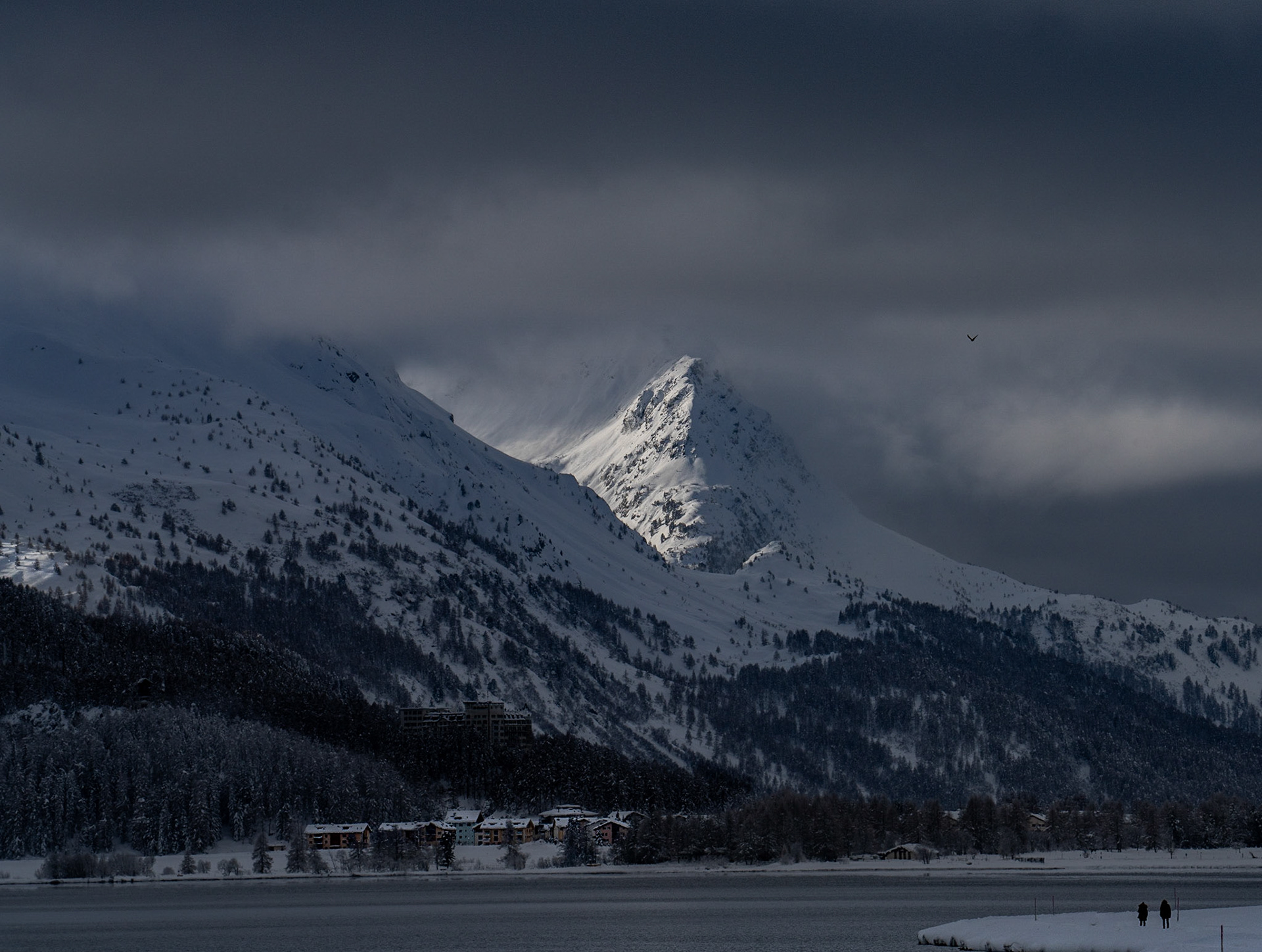 Switzerland, snow, winter, Maloja, Silvaplana, Engadina, Graubünden,