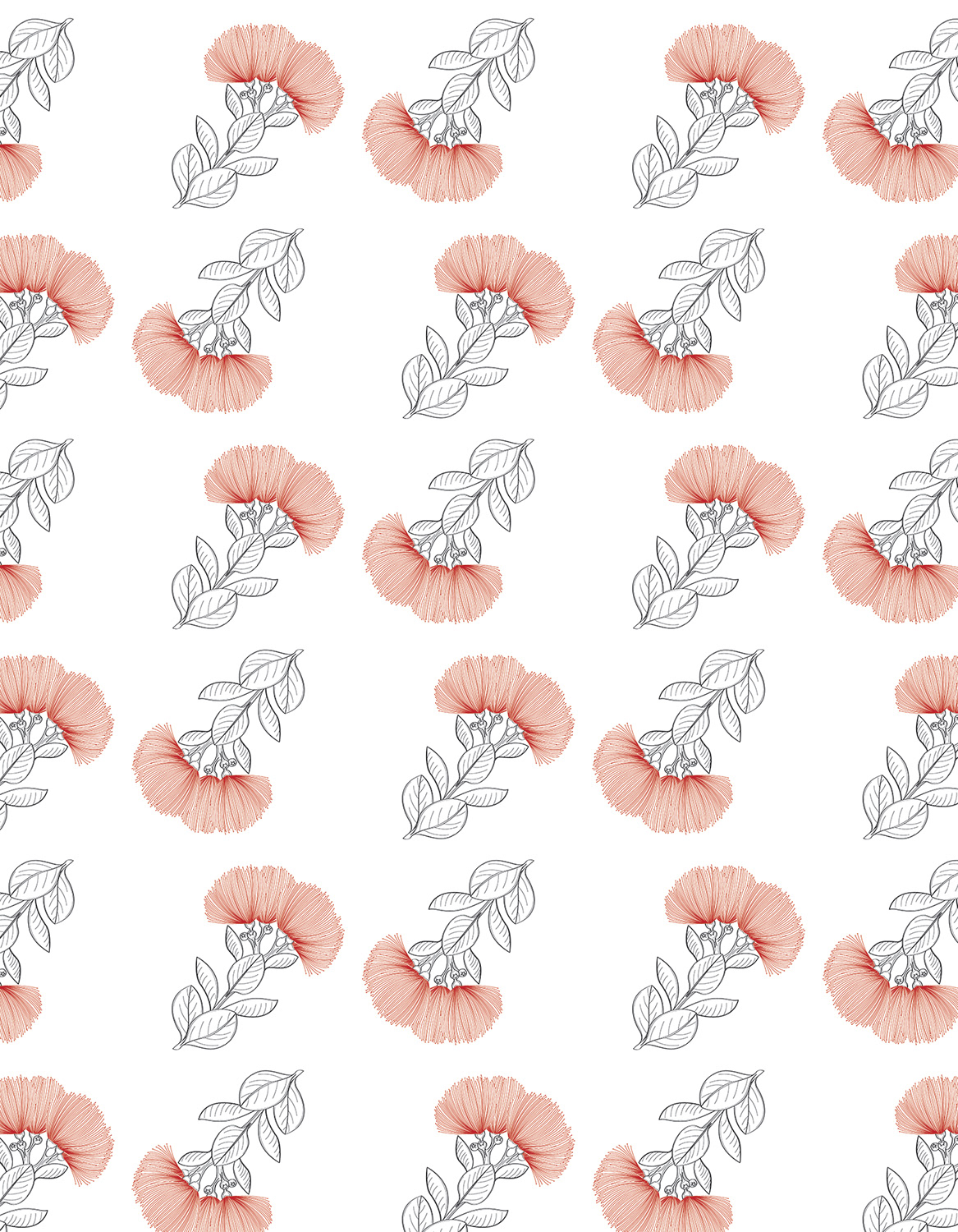 Final print repeat, white variation.