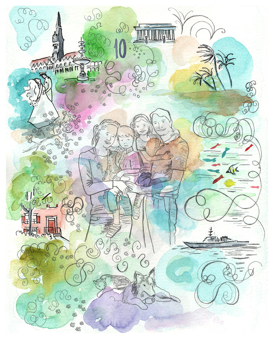 Family story illustration commission