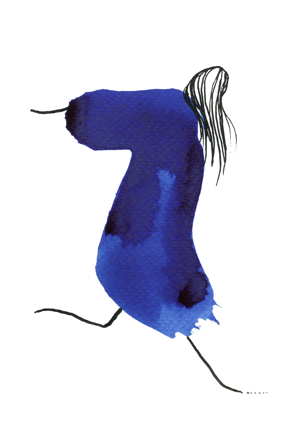 Contemporary dancer drawing from the How to be a girl illustration series by Elena Blanco