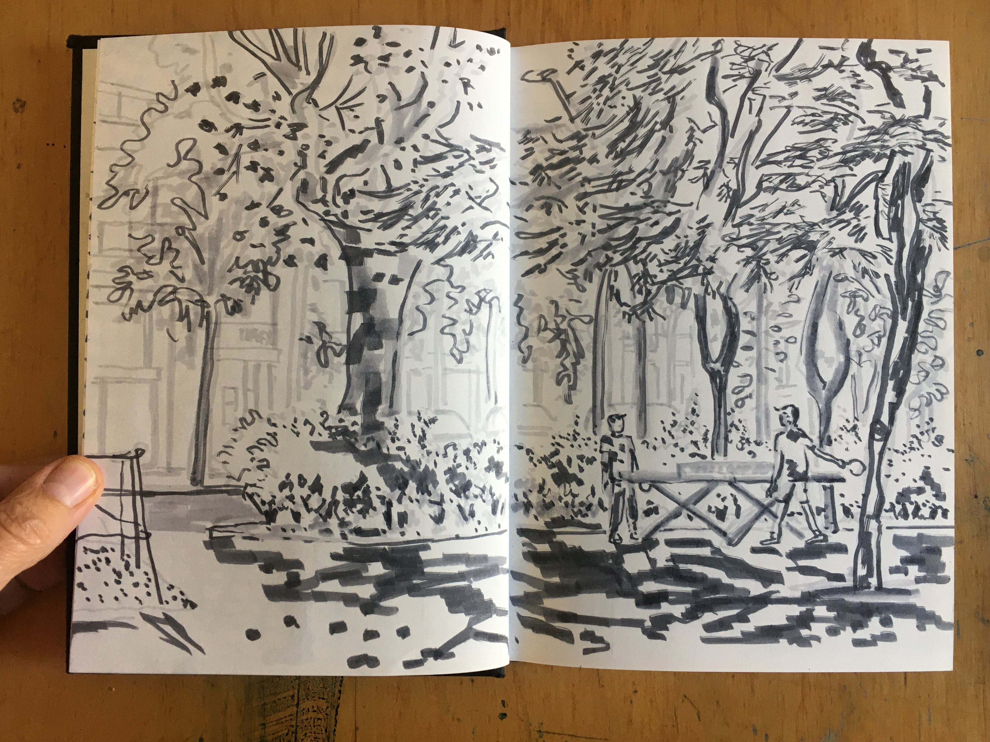 Barcelona urban sketches by artist Elena Blanco