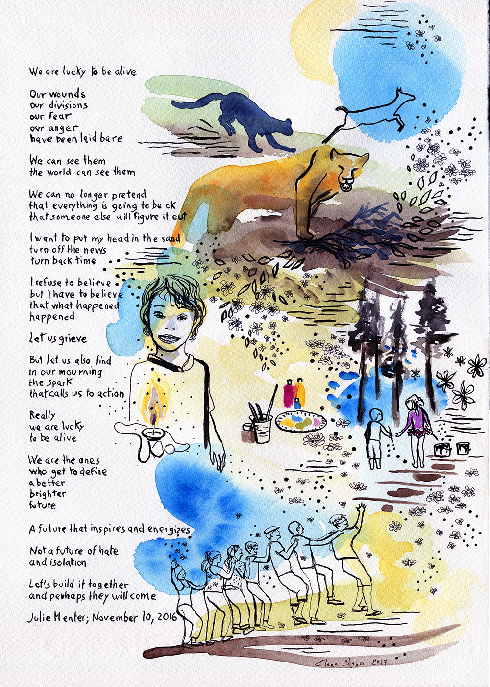 Commission a poem illustration