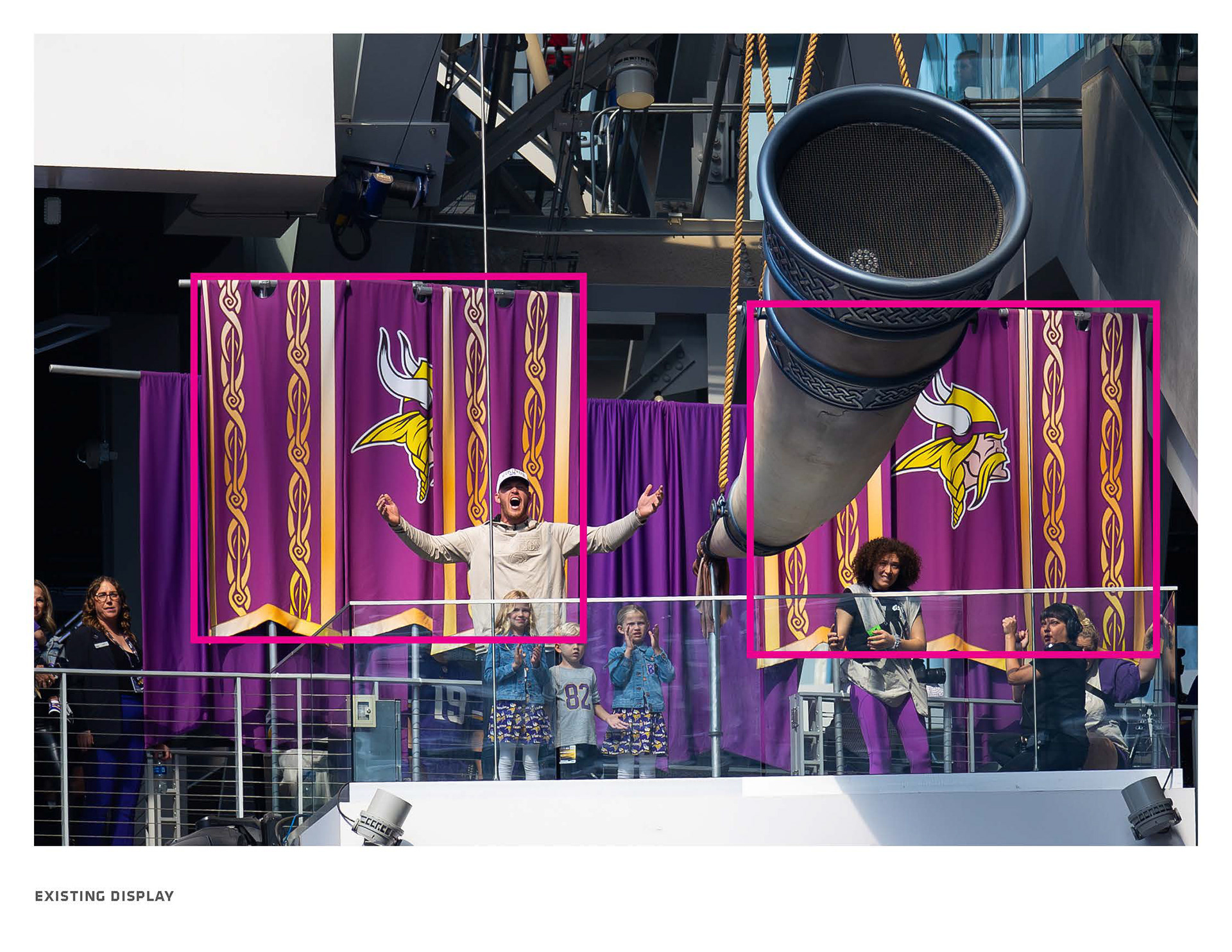 Original display featured a darker backdrop with traditional purple and gold tones.