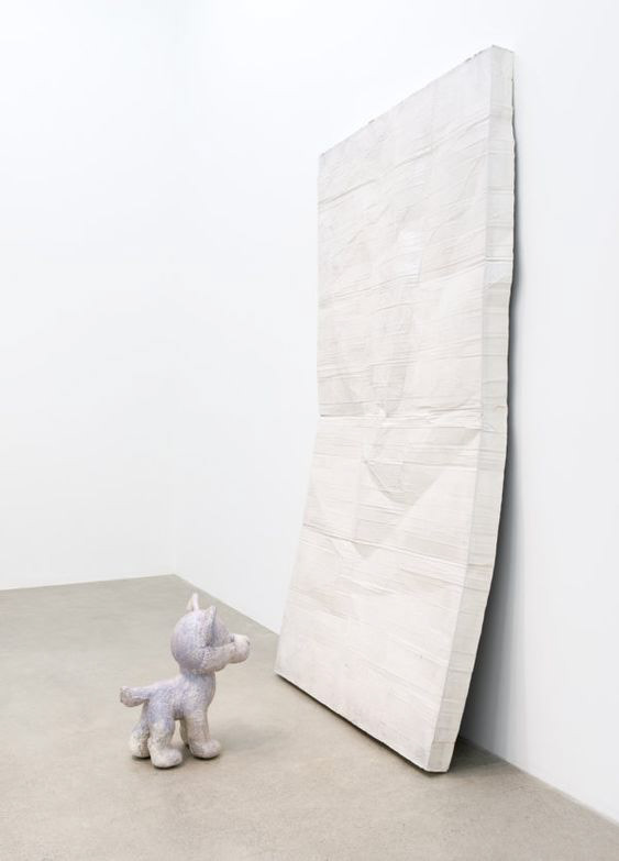 Liz Magor, Membership, 2016, polymerized gypsum, 96 x 53 x 47 in. (244 x 133 x 119 cm)